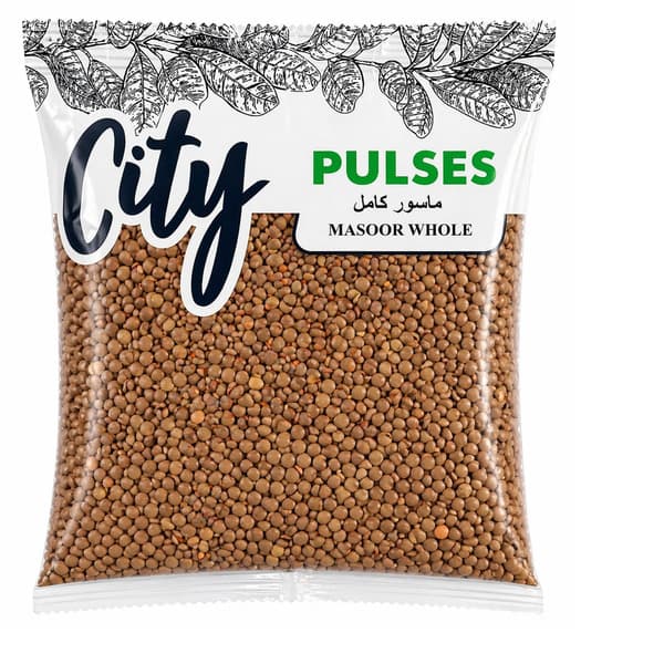 City Masoor Whole Lentils 800G
