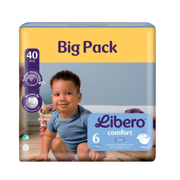 Libero Comfort Big Pack Size 6 (13-20Kg) Diapers 40Pcs