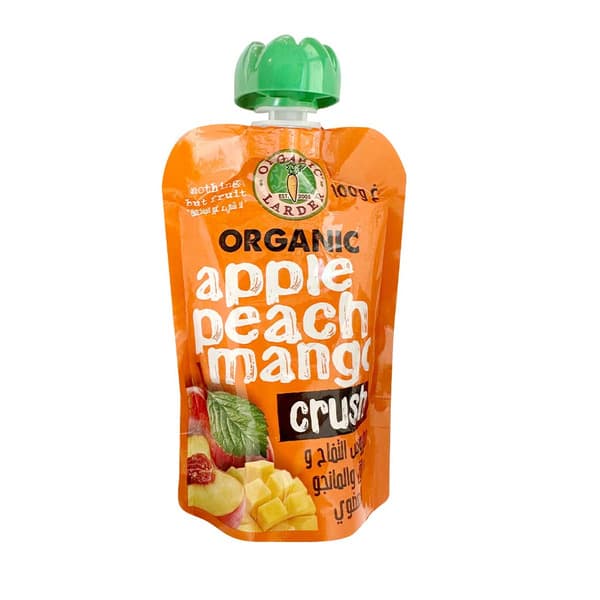 Organic Larder Crush Organic Apple Peach Mango 100G