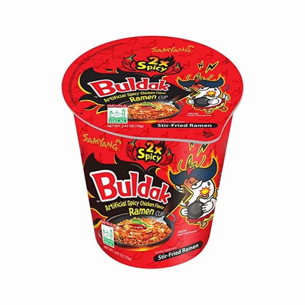 Samyang Buldak 2X Artificial Spicy Hot Chicken Flavor Ramen Noodles Cup 70G