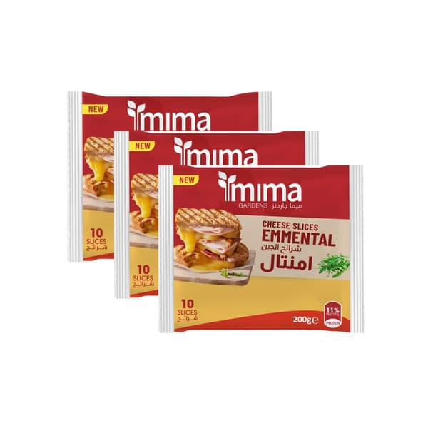 Mima Gardens Emmental Cheese Slices 3X200G