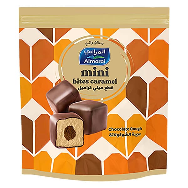 Almarai Chocolate Dough Minis Bites Caramel 128Ml