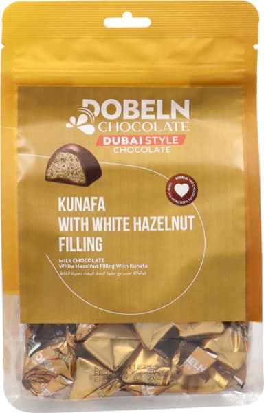 Dobeln Chocolate Kunafa With White Hazelnut Filling 450G
