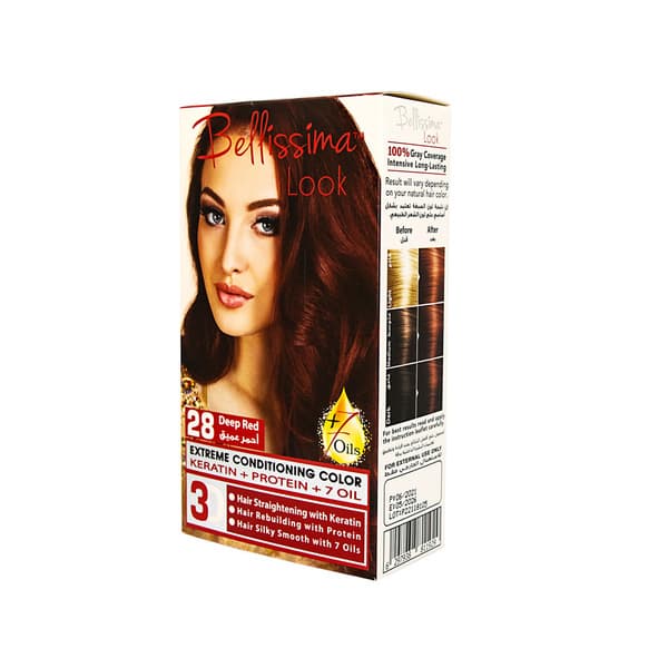 Bellissima Look No. 28 Deep Red Extreme Conditioning Hair Color Kit 50Ml