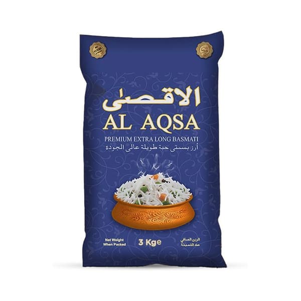Al Aqsa Premium Extra Long Basmati Rice 3Kg