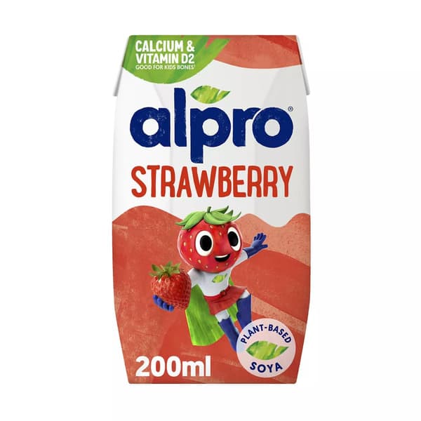 Alpro Strawberry Plant Based Soya Drink 200Ml