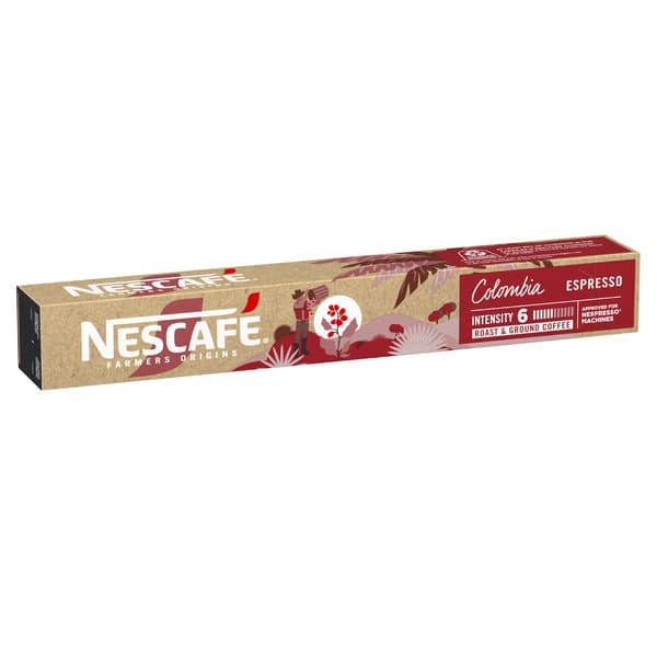 Nescafe Colombia Espresso Intensity 6 Roast & Ground Coffee Capsules 44G