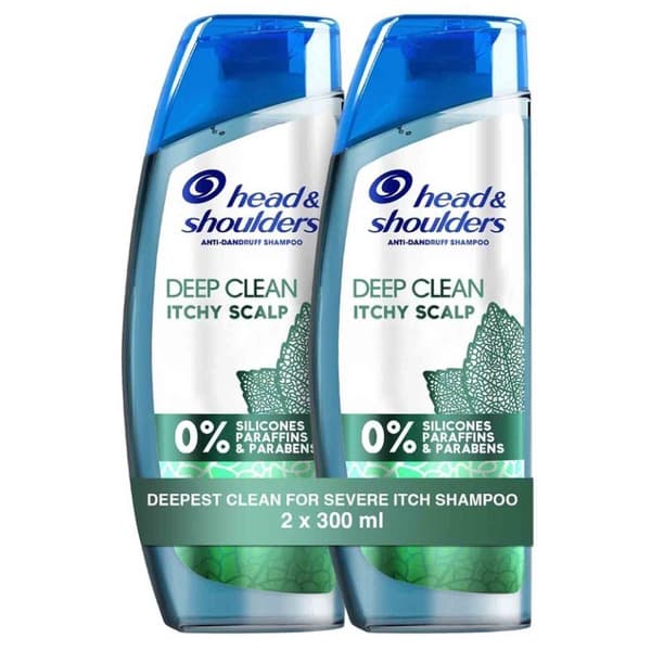 Head & Shoulders Deep Clean Itchy Scalp Anti Dandruff Shampoo 2X300Ml