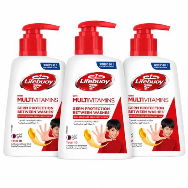 Lifebuoy Total 10 Germ Protection Antibacterial Hand Wash 3X180Ml