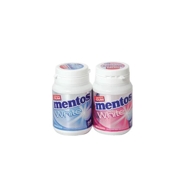 MENTOS WHITE GUM BOTTLE 2X54GM