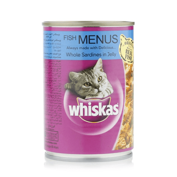 WHISKAS FISH MENUS WITH SARDINE IN JELLY 400GM