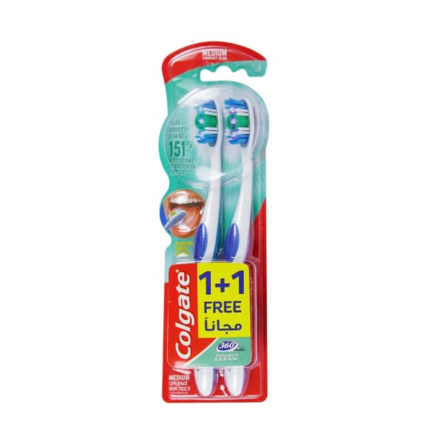 COLGATE TOOTHBRUSH MEDIUM 1+1 FREE