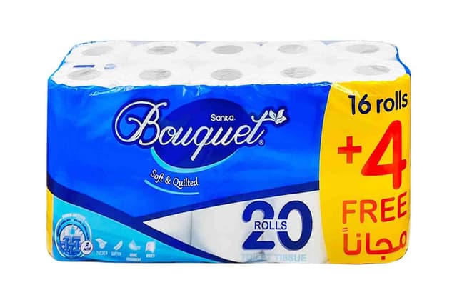 SANITA BOUQUET TOILET TISSUE ROLL 16+4 ROLLS FREE