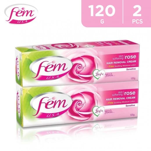 FEM ROSE HAIR REMOVAL CREAM SENSITIVE 2X120GR