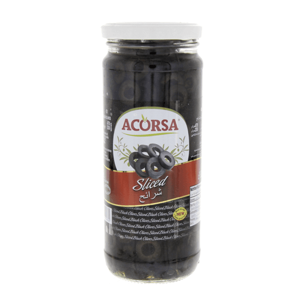 ACORSA BLACK SLICED OLIVES  230GM