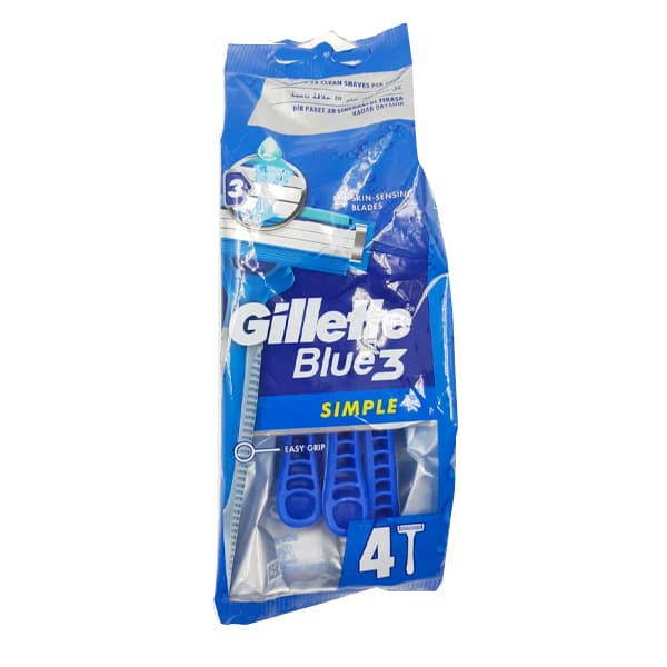 GILLETTE BLUE-3 SHAVING BLADE SIMPLE 4 PCS