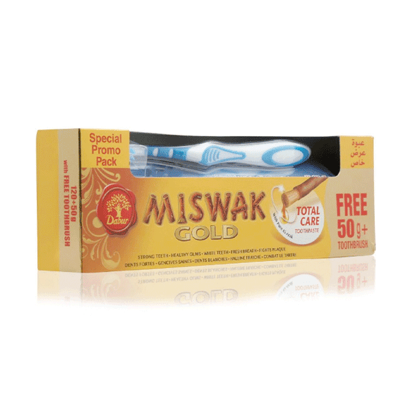 DABUR MISWAK GOLD TOOTHPASTE WITH TOOTHBURSH 120GM