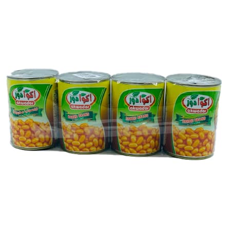 AKWADOR BAKED BEANS IN TOMATO SAUCE 4 x 400GM