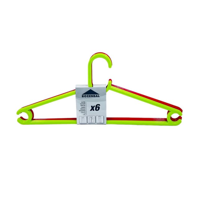 6 PLASTIC CLOTHES HANGER