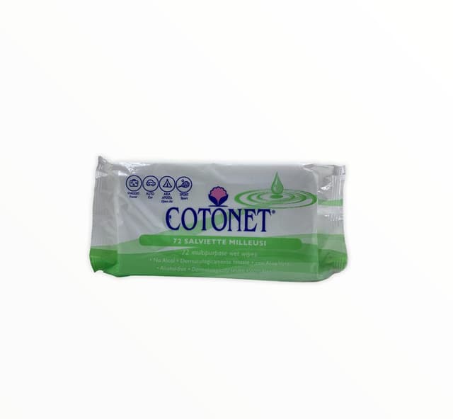 COTONET MULTIPURPOSE WET WIPES 72PCS