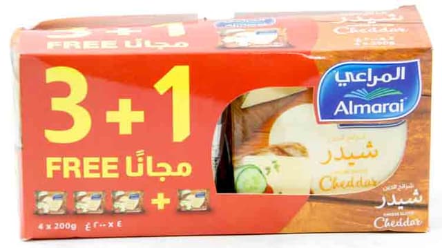 ALMARAI CHEESE CHEDDAR SLICE 200G