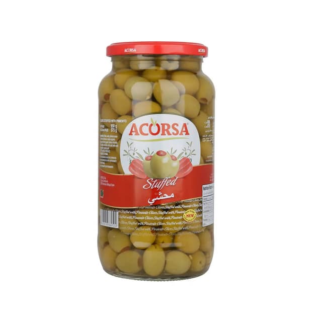 ACORSA GREEN OLIVES STUFFED 575GR