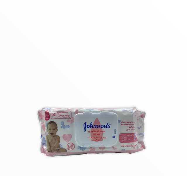 JOHNSONS GENTLE ALL OVER WIPES 72PCS