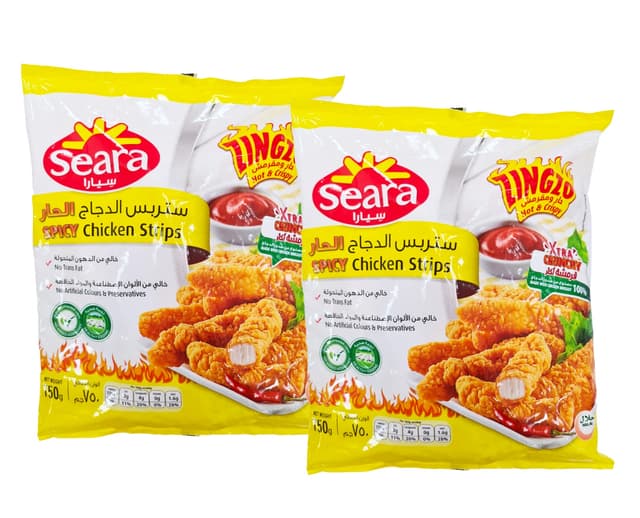 SEARA SPICY CHICKEN STRIPS 2X750ML