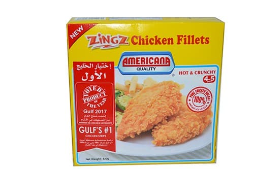 AMERICANA ZING CKN FILLET HOT&CRUNCHY 2x420GR