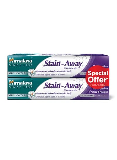 HIMALAYA STAIN-AWAY TOOTHPASTE 2X100ML