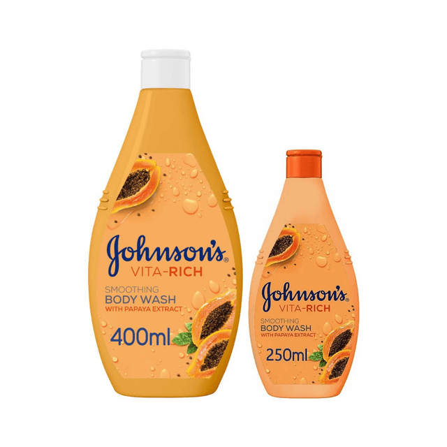 JOHNSON BODY WASH VR PAPAYA SMOOTH 400ML+250FREE