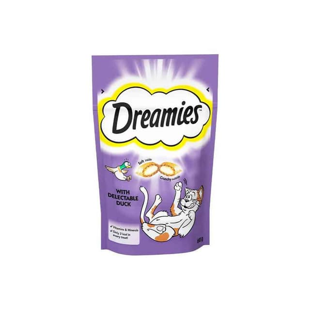 DREAMIES WITH DELECTABLE DUCK 60 GM