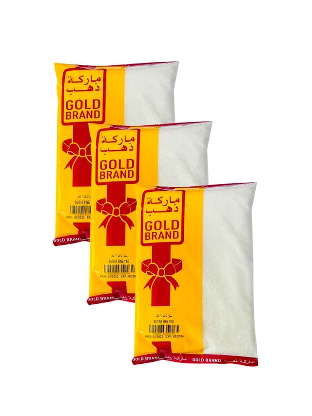GOLD BRAND SUGAR FINE 3X1KG