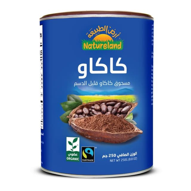 Natureland Cacao Powder low Fat 250gm