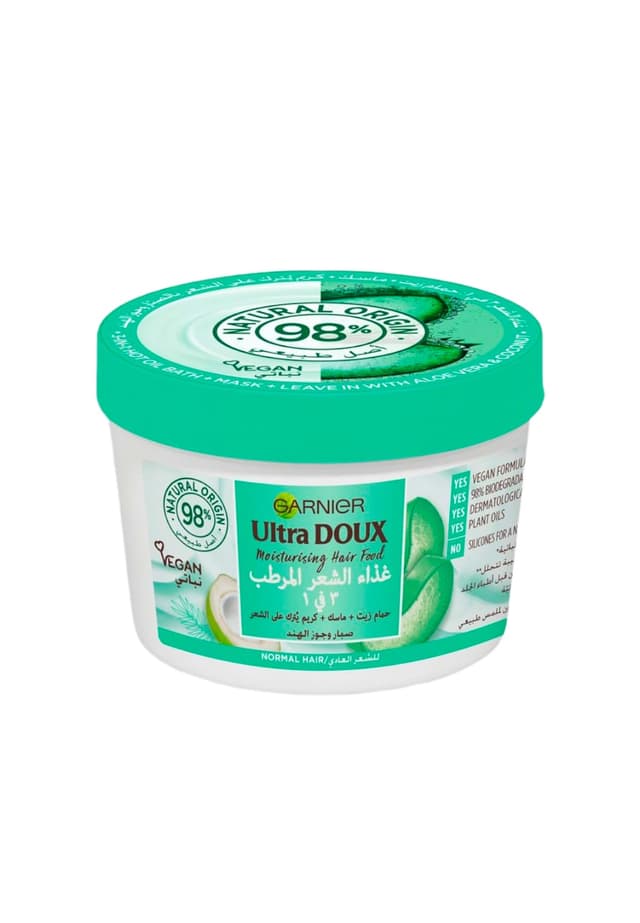 GARNIER ULTRA DOUX ALOE VERA & COCONUT HAIR FOOD 390ML