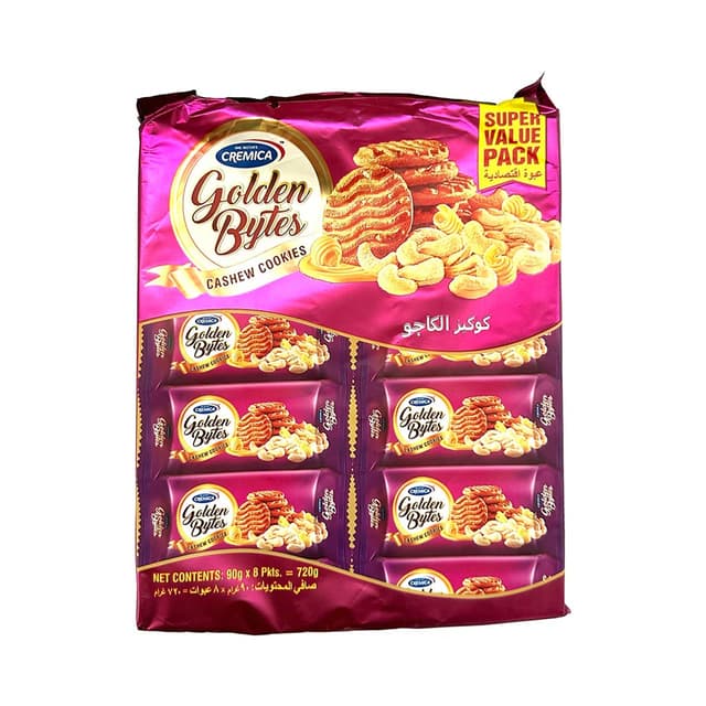 CREMICA GOLDEN BYTES CASHEW COOKIES 8X83GM