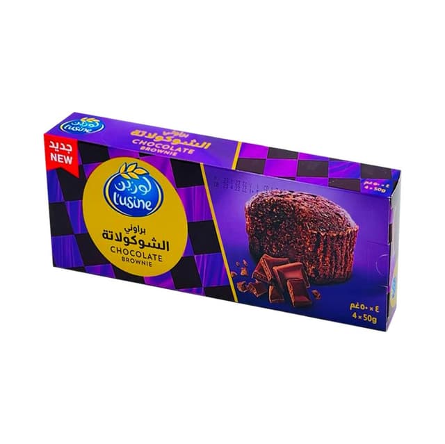 LUSINE CHOCOLATE BROWNIE 4 x 50GM