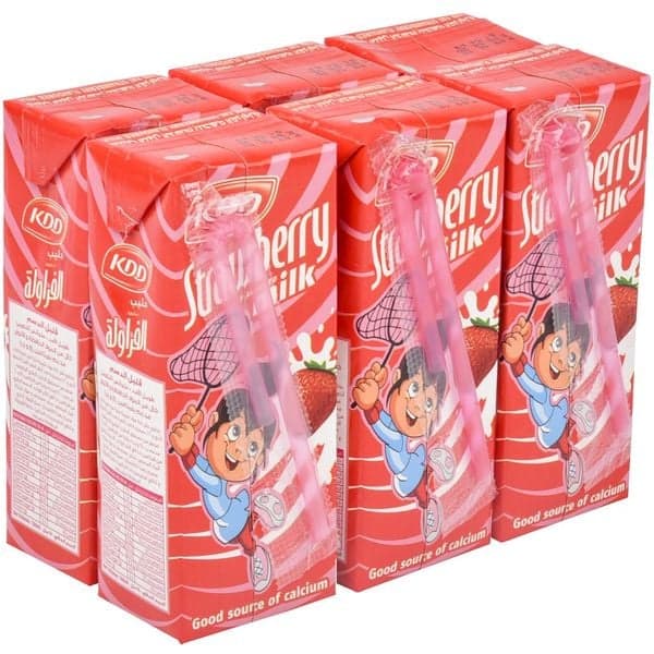 KDD MILK STRAWBERRY 6 X 180ML