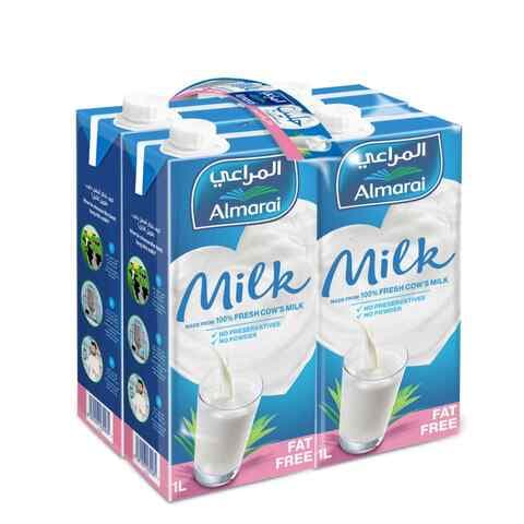 ALMARAI UHT MILK FAT FREE 4 X 1 LTR