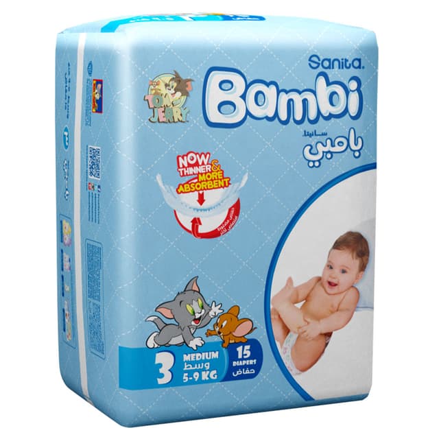 BAMBI SANITA NO3 MEDIUM 15 DIAPERS