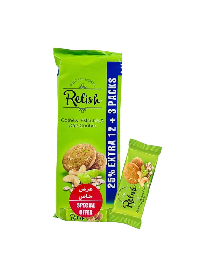 RELISH ASSTD COOKIES PROMO 12+3X42GR