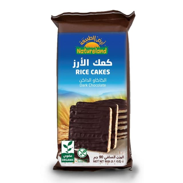 أرض الطبيعة كعكة الأرز مع الشوكولاتة الداكنة  90 جم