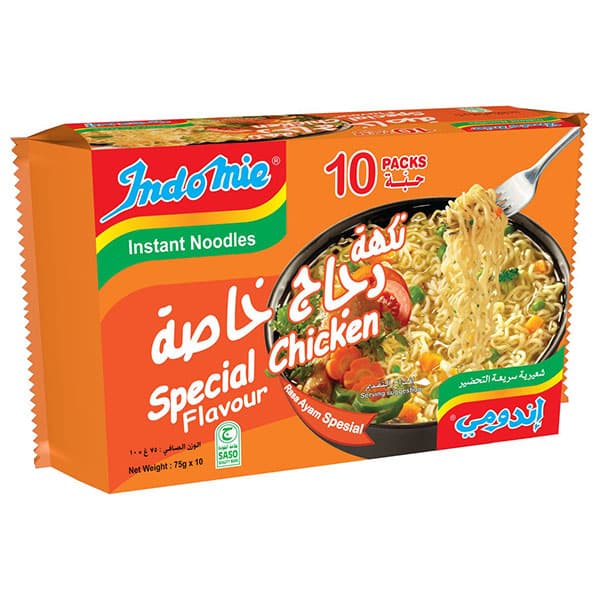 INDOMIE NOODLES SPECIAL CHICKEN 10X75GM