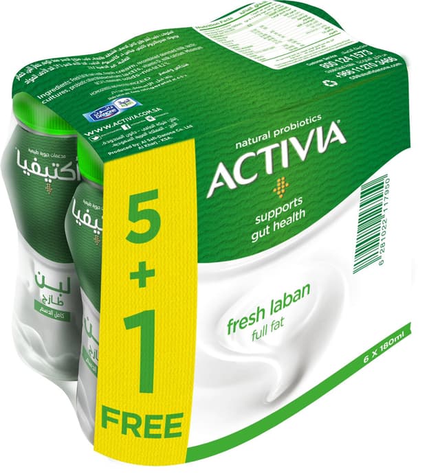 ACTIVIA LABAN FULL FAT 180ML 5+1FREE
