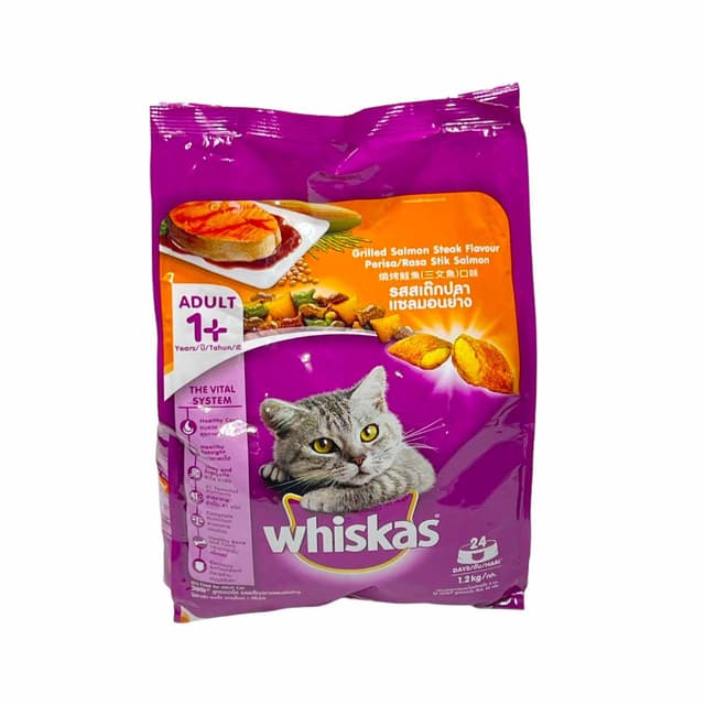 WHISKAS GRILLED SALMON STE FLAVOUR 1+YEA 1.200GM (JF)
