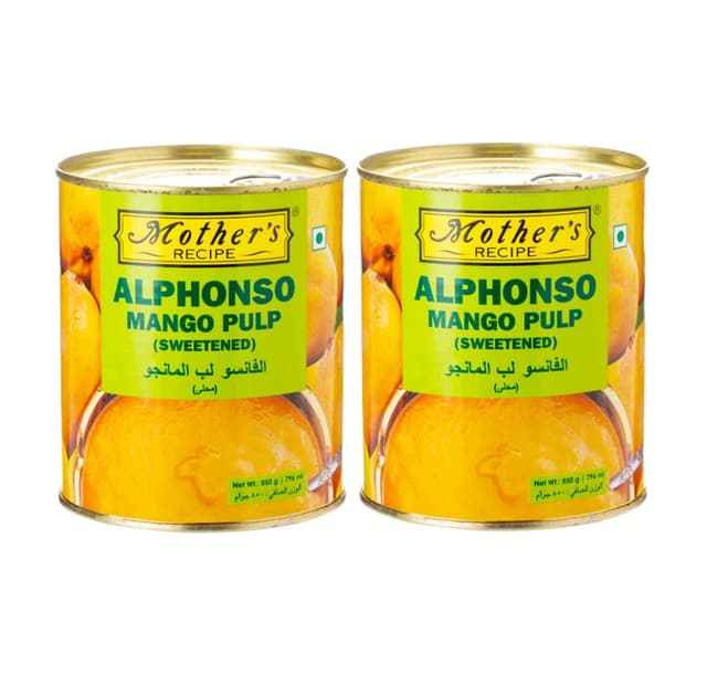 MOTHERSRECIPE ALPHONSO MANGO PULP 2X850G