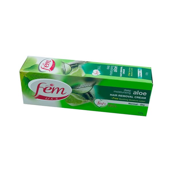 FEM ALOE NORMAL-DRY HAIR REMOVAL CREAM 120GM