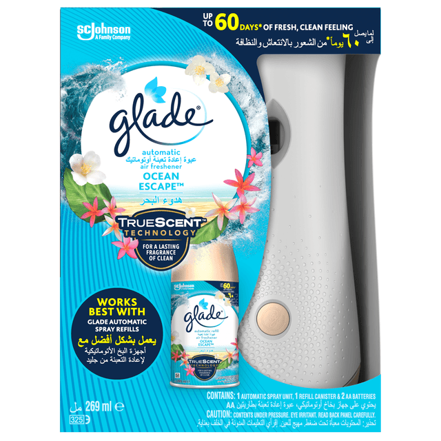 GLADE AUTOMATIC SPRAY OCEAN ESCAPE 269 ML+ BASE