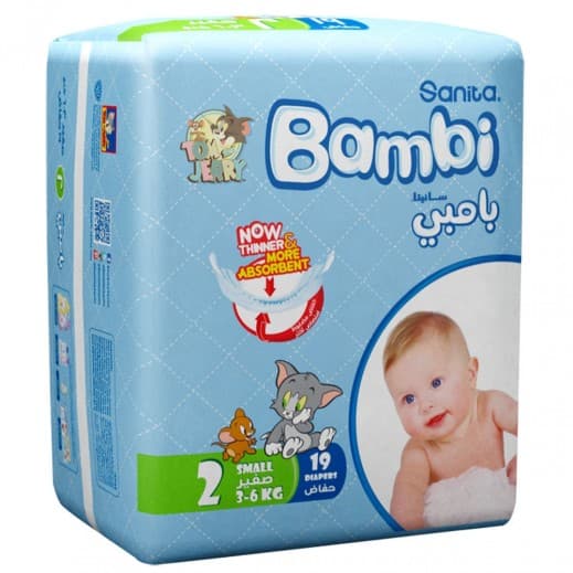 Bambi Baby Diapers No. 2 (3-6) 19 kg