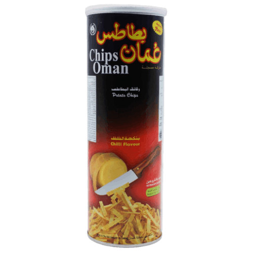OMAN POTATO CHIPS CHILLI CAN 137 GR
